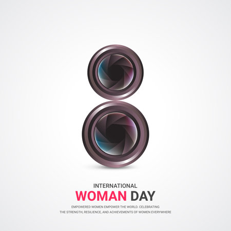 World Women's Day Vector Template Design Illustration. 8th of Marchのイラスト素材