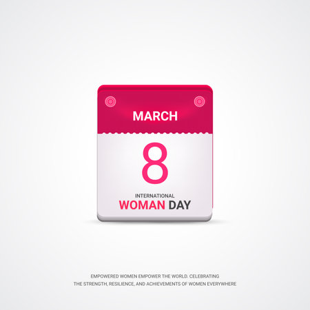 Vector illustration. Happy Women's Day. 8th of March. Flat design.のイラスト素材