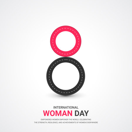 International Women's Day. March 8. Holiday concept. Vector illustrationのイラスト素材