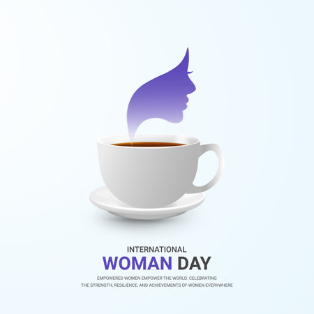 March 8th international women's day creative design for social media ads vectorのイラスト素材