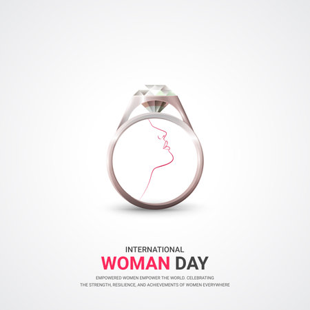 March 8th international women's day creative design for social media ads vectorのイラスト素材