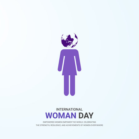 International Women's Day Vector Design Illustration For Celebrate Moment.のイラスト素材