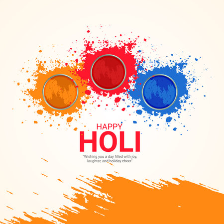 Happy Holi. Festival of Colors. Vector illustration for your designのイラスト素材