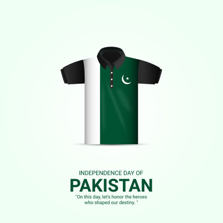 August 14, Pakistan independence day creative design for social media ads vectorのイラスト素材