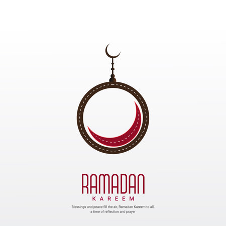 Ramadan Kareem vector illustration. Template for Ramadan Kareem greeting card.のイラスト素材