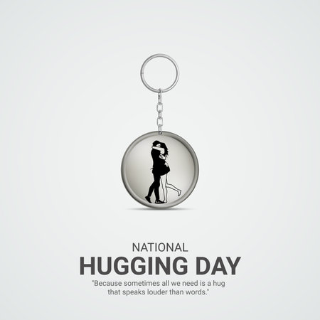International Human Right Day. Silhouette of a girl on a key chain.のイラスト素材