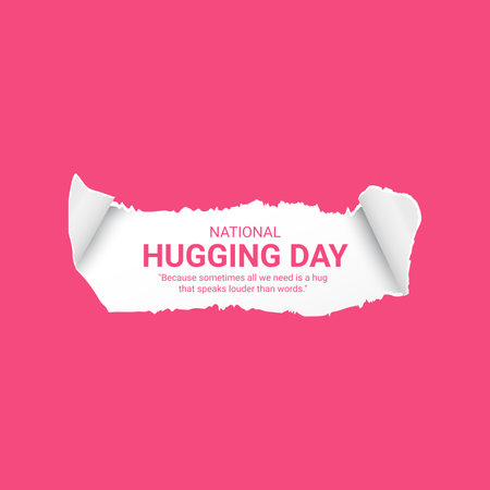 National Hugging Day. Holiday concept. Template for background, banner, card, poster with text inscription. Vector illustrationのイラスト素材