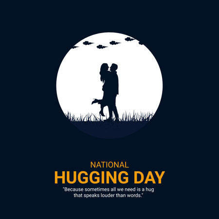 National Hugging Day. Vector illustration. Suitable for greeting card, poster and bannerのイラスト素材