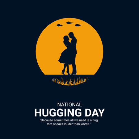 International Hugging Day. Vector illustration of a background for World Hugging Day.のイラスト素材