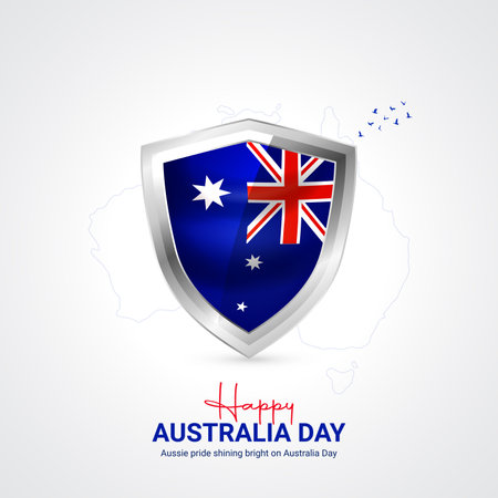 Vector illustration of a background for Australia Day. Happy Australia Day.のイラスト素材