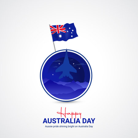 Vector illustration of a Background for Australia Day observedのイラスト素材