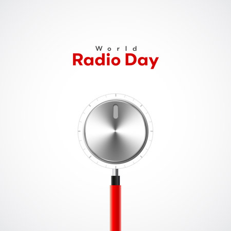 Vector illustration of a background for World Radial Day observed in December every year.のイラスト素材