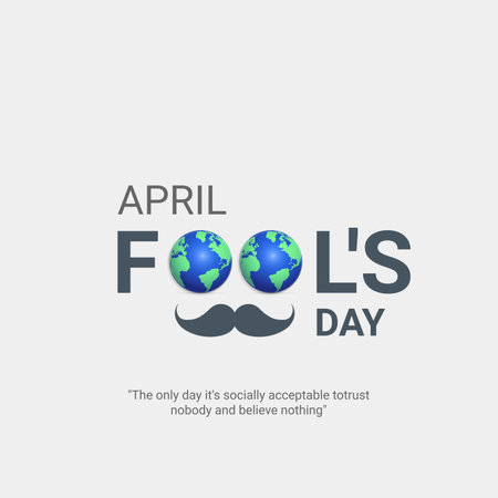 april fools day. april fools day creative ads, social media ads banner, poster 3d illustrationのイラスト素材