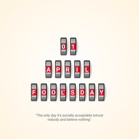 april fools day. april fools day creative ads, social media ads banner, poster 3d illustrationのイラスト素材