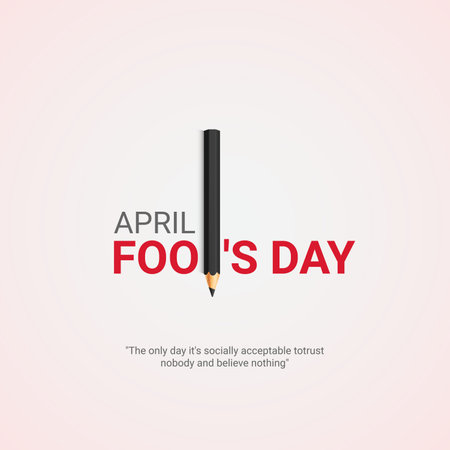 april fools day. april fools day creative ads, social media ads banner, poster 3d illustrationのイラスト素材
