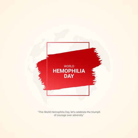 world hemophilia day. world hemophilia day creative ads design April 17. social media poster, vector, 3D illustration.のイラスト素材