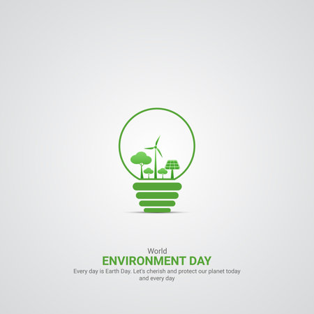 world environment creative ads world environment day june 5 poster banner vector illustration 3dのイラスト素材