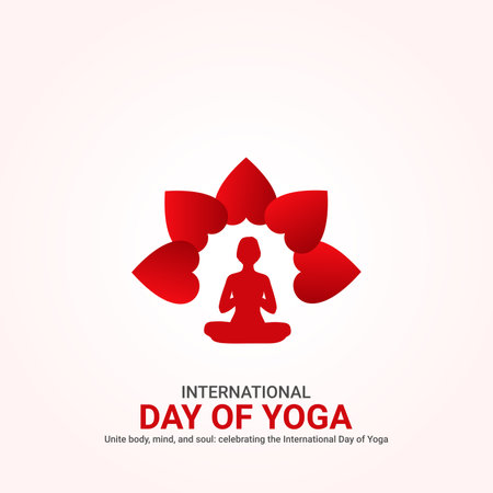 international yoga day, international yoga day creative ads design Jun 2, vector, art, illustration, 3d,のイラスト素材