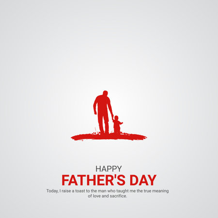 father's day creative ads. father's day design Jun 16 vector 3d illustration.のイラスト素材