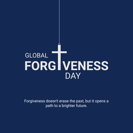 Global Forgiveness Day Creative Ads. Global Forgiveness Day. 7 July. vector 3d illustrationのイラスト素材