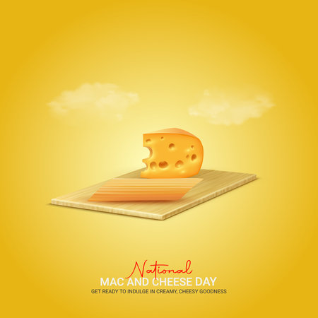 national mac and cheese day. national mac and cheese day creative ads designのイラスト素材