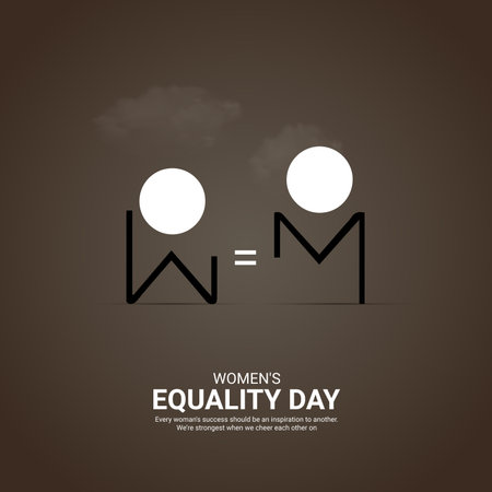 creative women's equality day ads design. women's equality day, Celebrated in United States in August 26, vector, 3d illustrationのイラスト素材