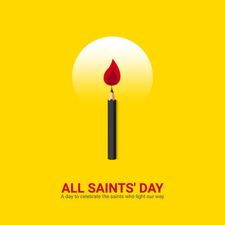 Creative All Saints' Day ads design. All Saints' Day, Celebrated in United States in November 1st, vector, 3d illustrationのイラスト素材