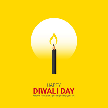 Creative Diwal Day ads design. Happy Diwali Day, Celebrated in United States in November 4, vector, 3d illustrationのイラスト素材