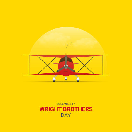 Creative Wright Brothers Day ads design. Wright Brothers Day, Celebrated December 17, vector, 3d...