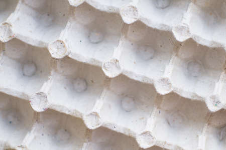 Background grey color egg tray look from aboveの写真素材