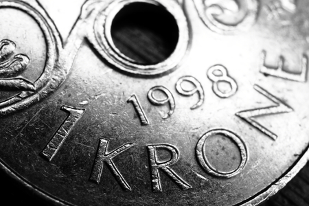 Norwegian crown monetの写真素材