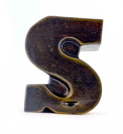 3D Letter S on isolated white background
