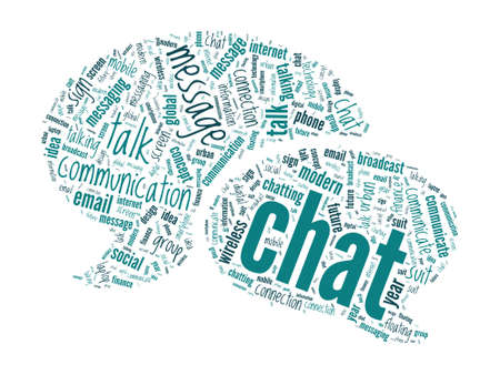 Speech Bubble Shaped Word Cloud Chat Conceptのイラスト素材
