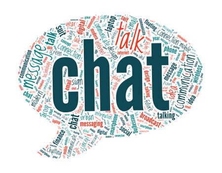 Speech Bubble Shaped Word Cloud Chat Conceptのイラスト素材