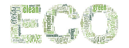Eco Concept Word Cloudのイラスト素材