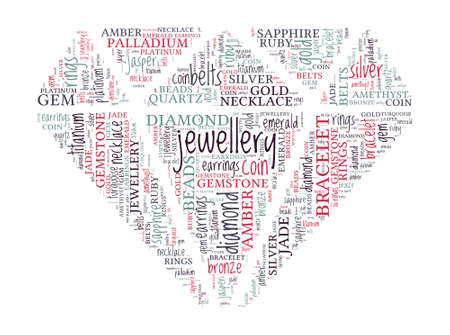 Jewellery Concept - Diamond Shaped Word Cloudのイラスト素材