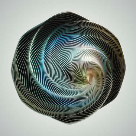 3D Render of Abstract Form isolated on white background