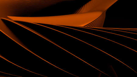 3D Render of Abstract Form isolated on white backgroundの写真素材