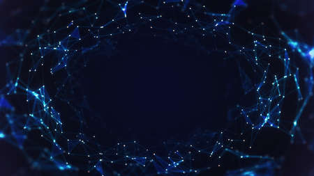 3D Illustration of an Abstract Plexus Concept Backgroundの写真素材