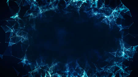 3D Illustration of an Abstract Plexus Concept Backgroundの写真素材