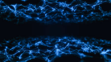 3D Illustration of an Abstract Plexus Concept Backgroundの写真素材