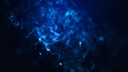 3D Illustration of an Abstract Plexus Concept Backgroundの写真素材