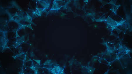 3D Illustration of an Abstract Plexus Concept Backgroundの写真素材
