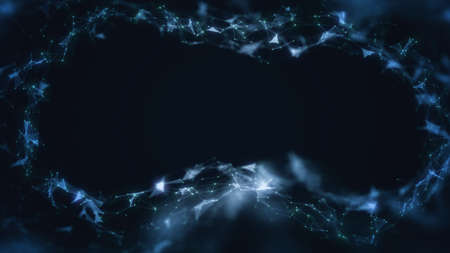 3D Illustration of an Abstract Plexus Concept Backgroundの写真素材