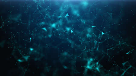 3D Illustration of an Abstract Plexus Concept Backgroundの写真素材