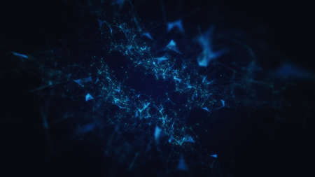 3D Illustration of an Abstract Plexus Concept Backgroundの写真素材