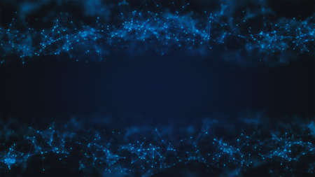3D Illustration of an Abstract Plexus Concept Backgroundの写真素材