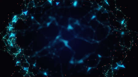 3D Illustration of an Abstract Plexus Concept Backgroundの写真素材