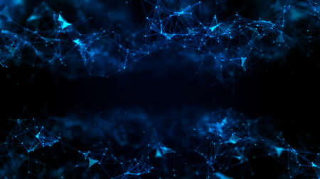3D Illustration of an Abstract Plexus Concept Backgroundの写真素材