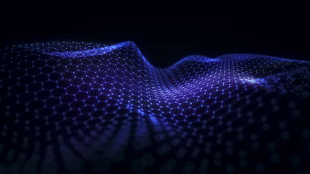 Abstract Hexagonal Technology Style Background の写真素材